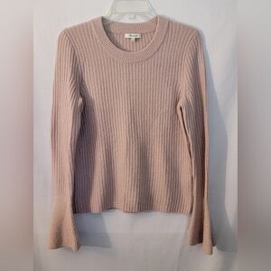 Madewell Wool Blend Pink Ribbed Sweater Size M